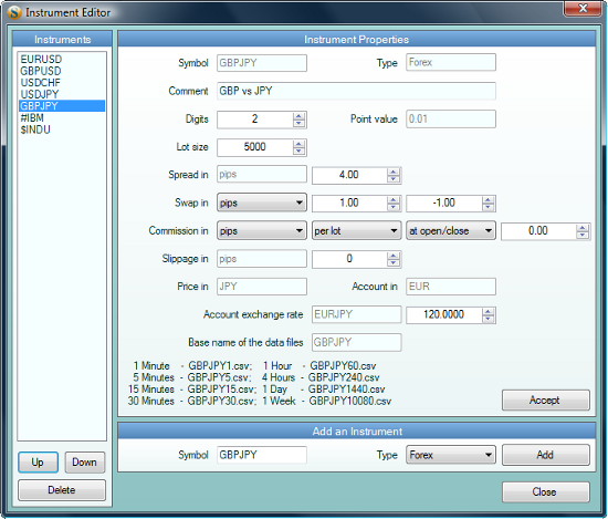 Instrument Editor