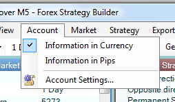 Account Menu